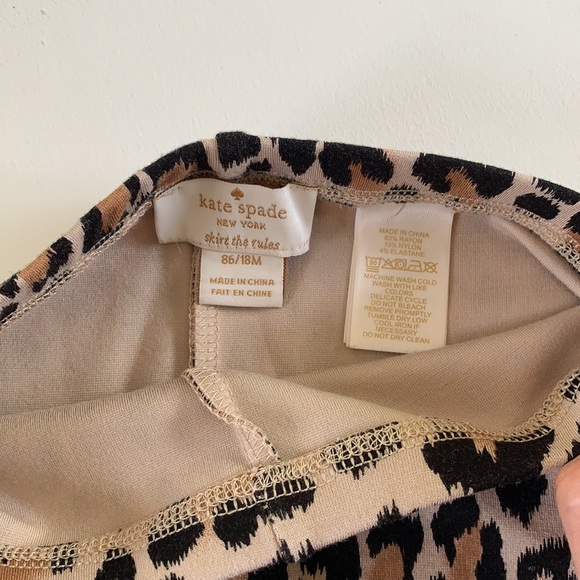 Kate Spade NY Girls' Leopard Print Leggings - Picture 7 of 8
